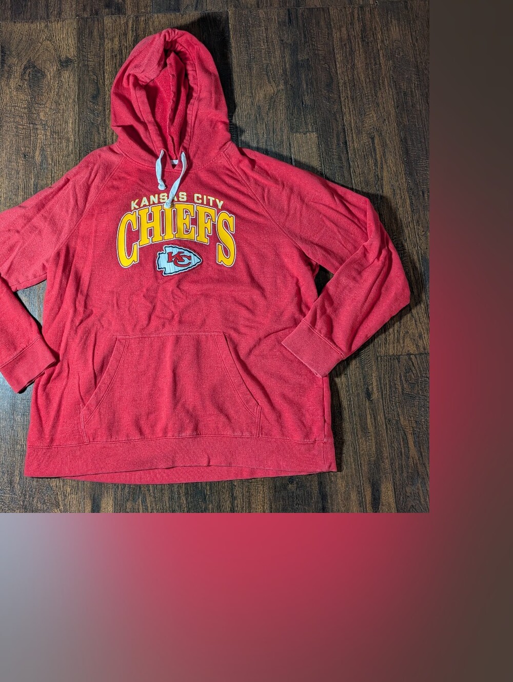 NFL Team Apparel Kansas City Chiefs Hoodie Mens 2XL Red Pullover Graphic Logo